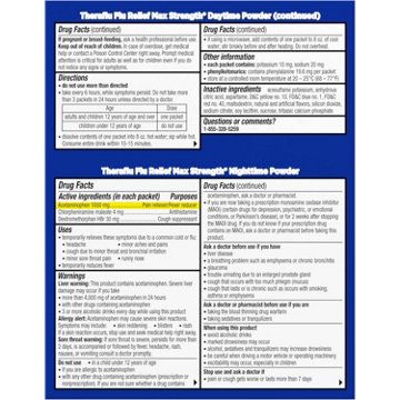 Theraflu Max Flu Relief Day & Night Hot Liquid Therapy Packets - Honey Lemon
