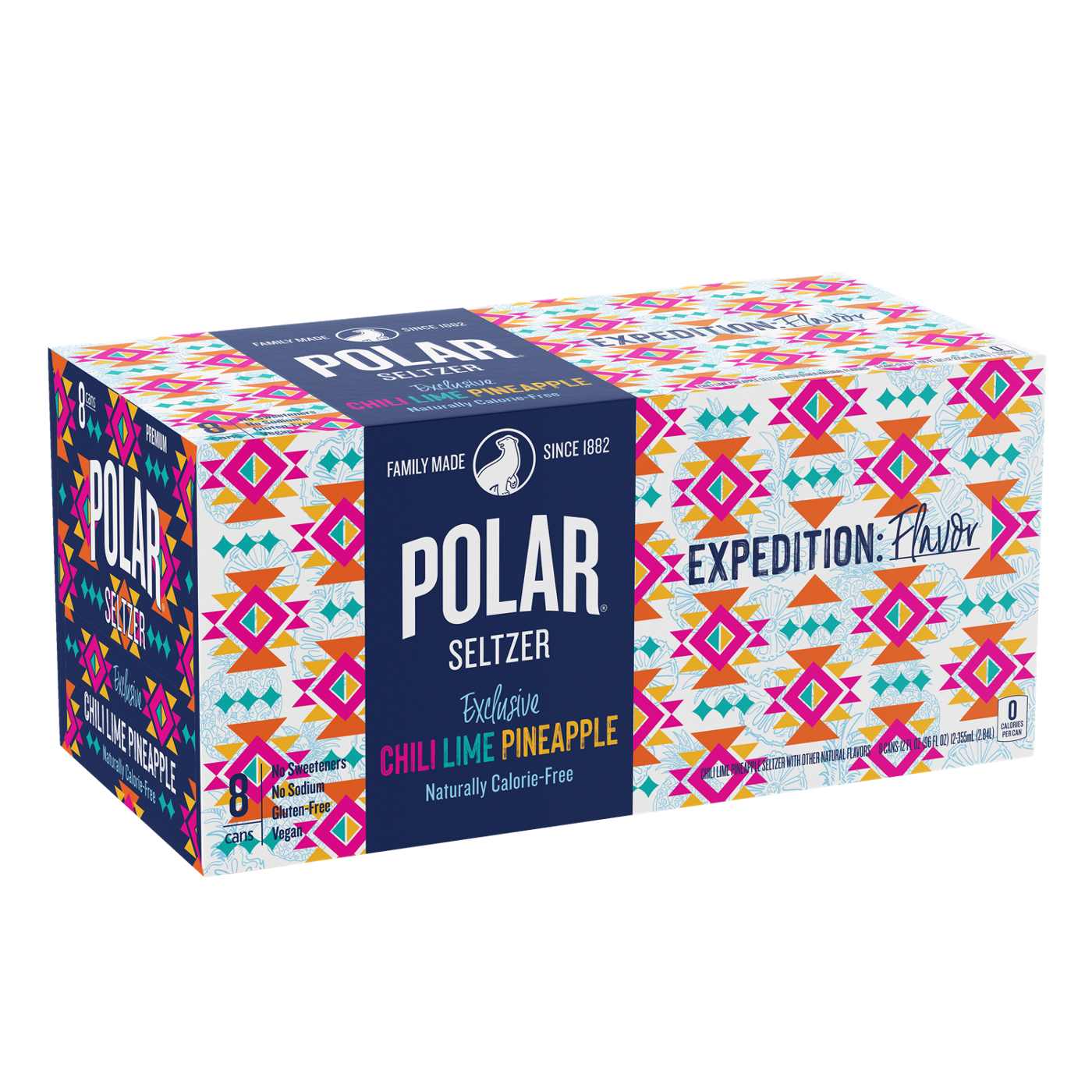 Polar Seltzer Water Chili Lime Pineapple 8 pk Cans; image 7 of 8