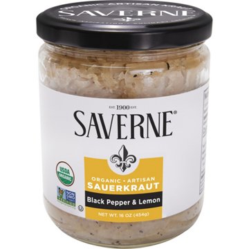Saverne Organic Sauerkraut Black Pepper & Lemon, 16 oz