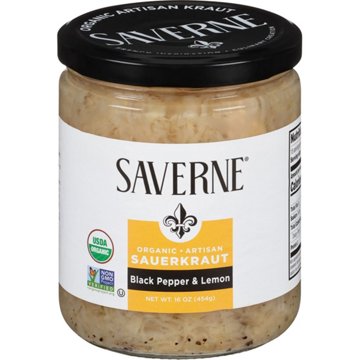 Saverne Organic Artisan Black Pepper & Lemon Sauerkraut, 16 oz