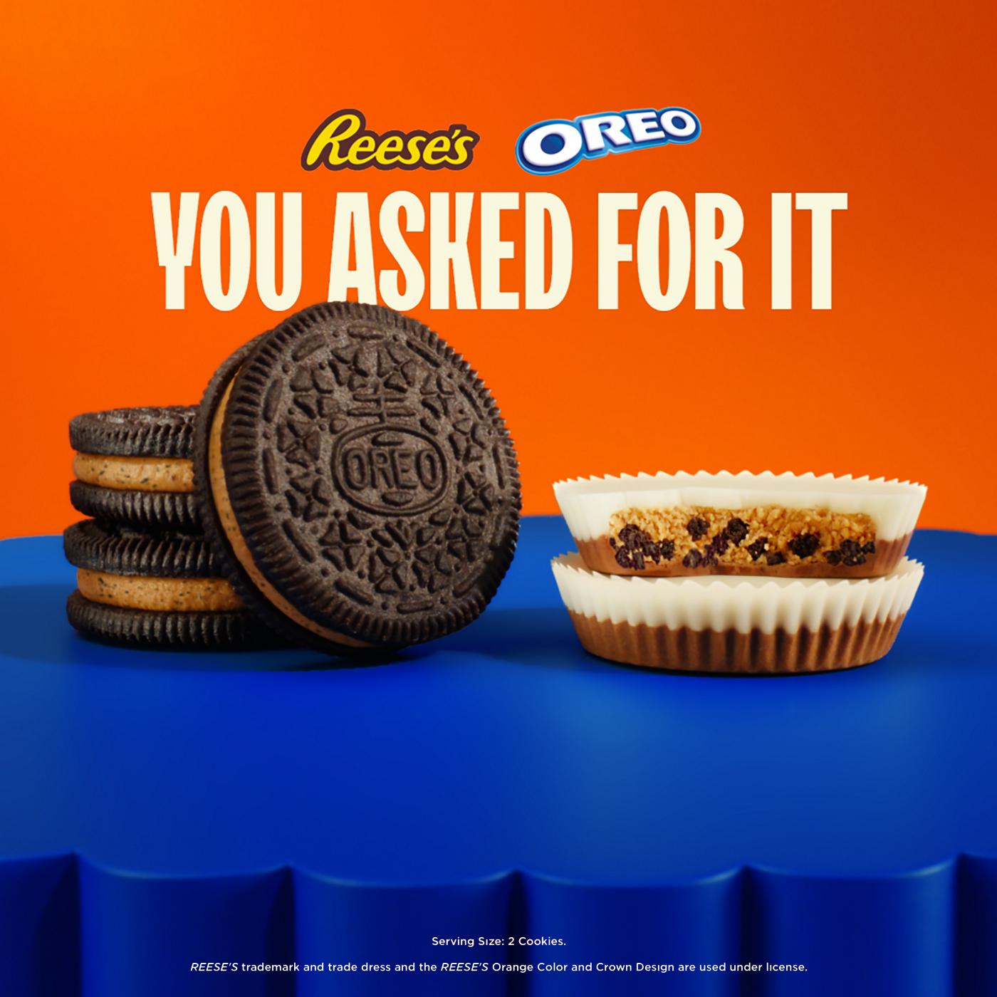 OREO Limited Edition Reese’s Peanut Buttery Creme Chocolate Sandwich Cookies; image 5 of 8