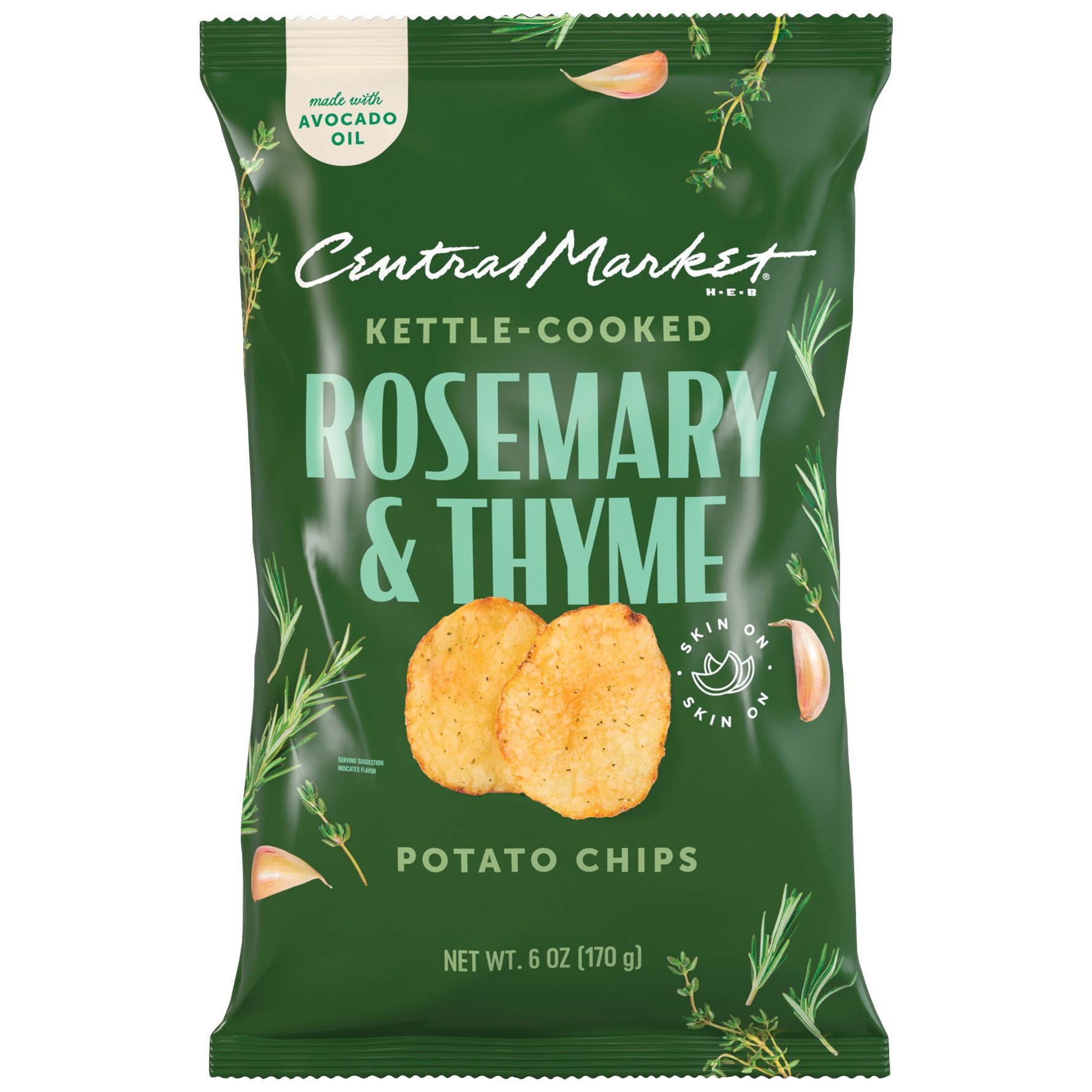 Central Market Kettle-Cooked Potato Chips - Rosemary & Thyme, 6 oz ...