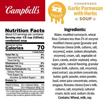 Campbell's Condensed Cheese Garlic Parmesan with Herbs Soup