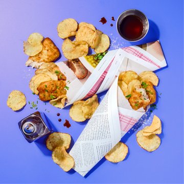 Central Market Kettle-Cooked Potato Chips - Malt Vinegar, 6 oz