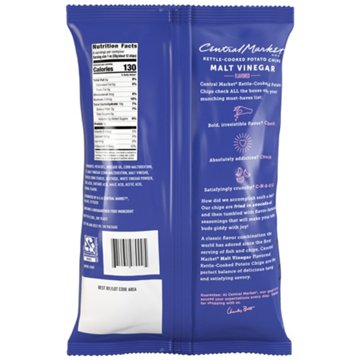 Central Market Kettle-Cooked Potato Chips - Malt Vinegar, 6 oz