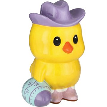 Destination Holiday Ceramic Cowboy Chick Easter Décor, 6.5"