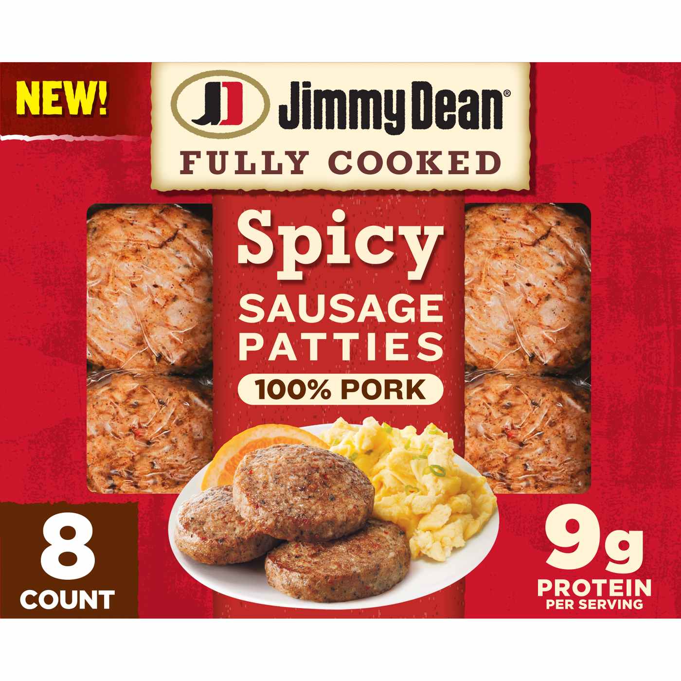 Jimmy Dean Fully Cooked Spicy Pork Sausage Patties; image 1 of 8