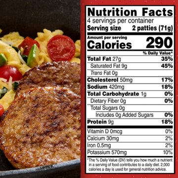 Jimmy Dean Fully Cooked Spicy Pork Sausage Patties