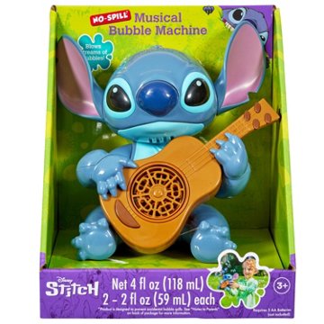 Fubbles Disney Stitch Ukulele No-spill Musical Bubble Machine