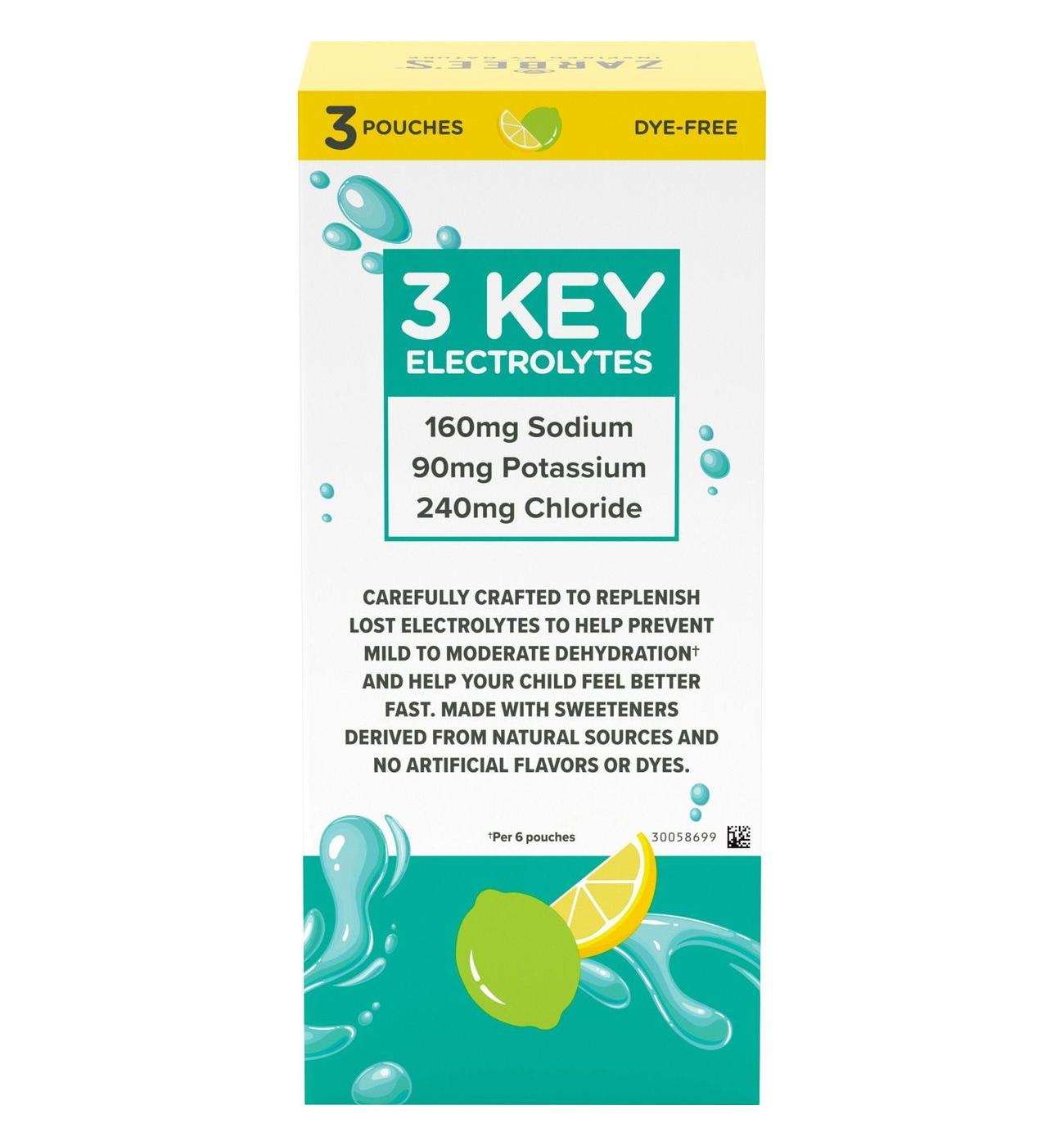 Zarbee's Triple Action Hydration Electrolyte Drink Pouch - Lemon Lime; image 4 of 4