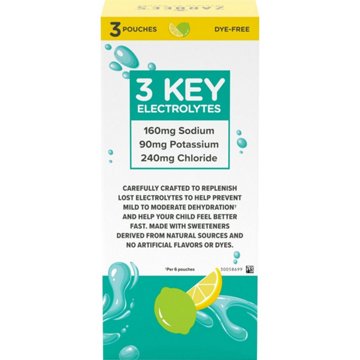 Zarbee's Triple Action Hydration Electrolyte Drink Pouch - Lemon Lime, 3 ct