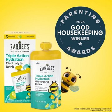 Zarbee's Triple Action Hydration Electrolyte Drink Pouch - Lemon Lime