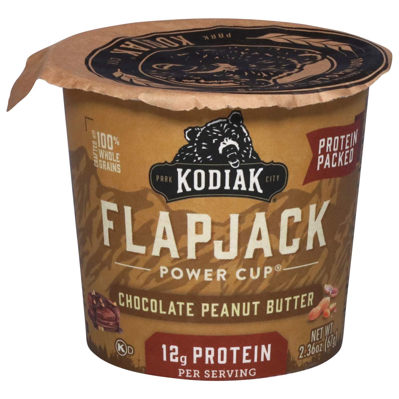 Kodiak 12g Protein Flapjack Power Cup - Chocolate Peanut Butter; image 1 of 5