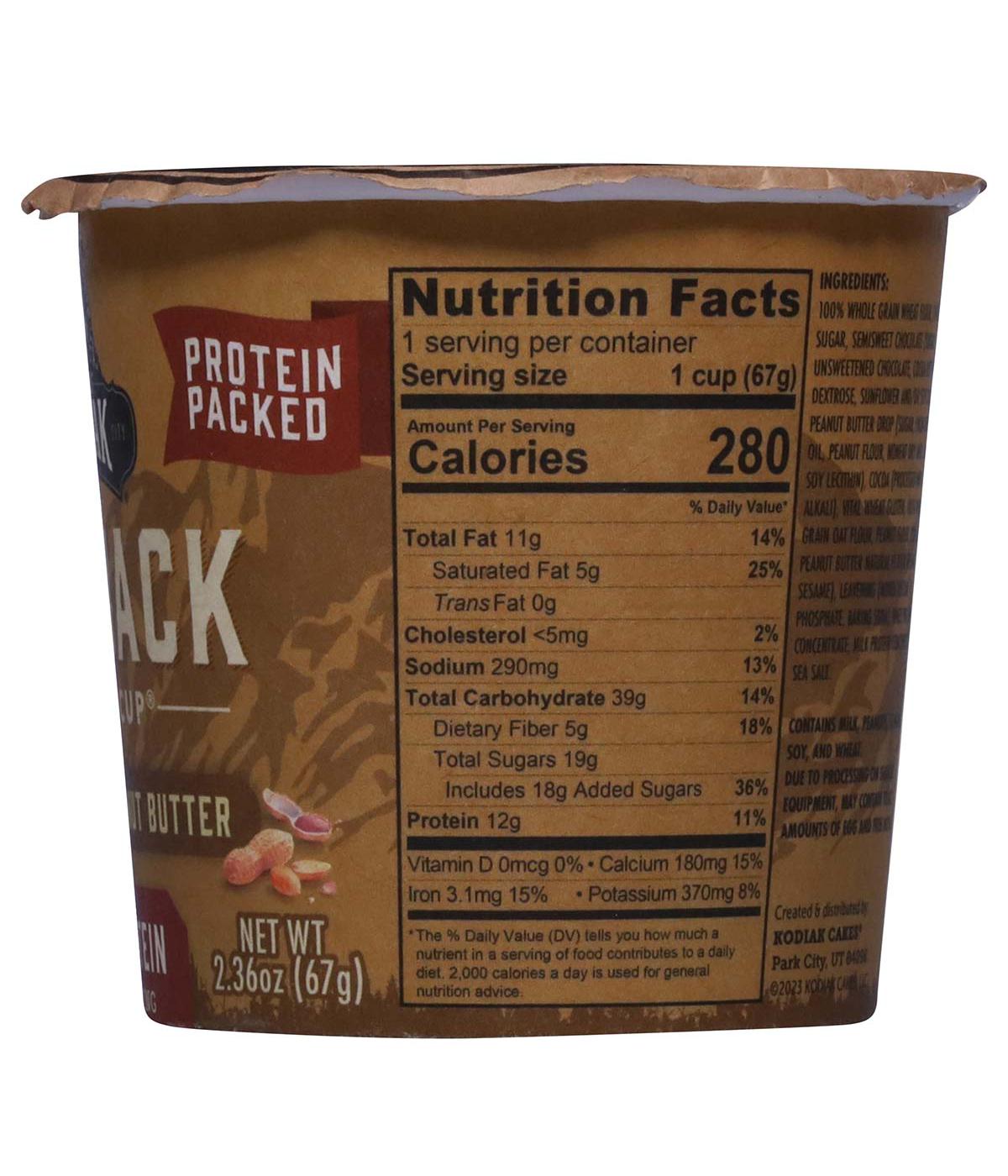 Kodiak 12g Protein Flapjack Power Cup - Chocolate Peanut Butter; image 2 of 5