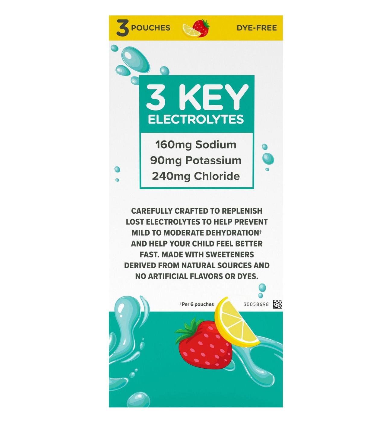 Zarbee's Triple Action Hydration Electrolyte Drink Pouch - Strawberry Lemonade; image 4 of 4