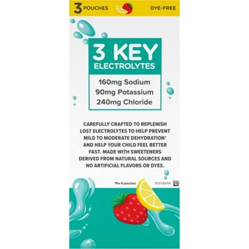 Zarbee's Triple Action Hydration Electrolyte Drink Pouch - Strawberry Lemonade, 3 ct
