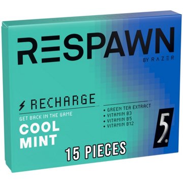 Respawn Mental Focus Cool Mint Sugar Free Chewing Gum