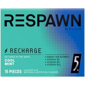 Respawn Mental Focus Cool Mint Sugar Free Chewing Gum