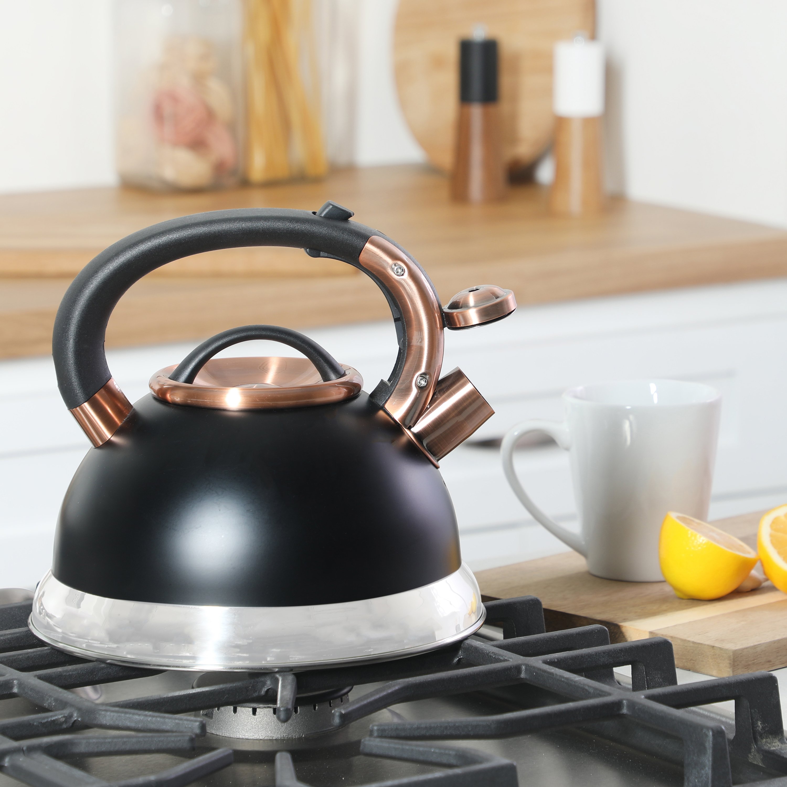Mr. Coffee Matte Black & Copper Kettle - Shop Kettles at H-E-B