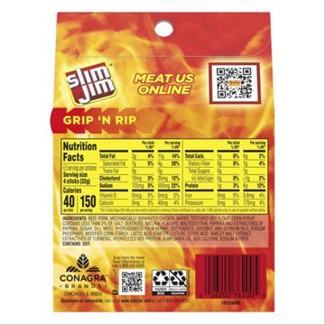 Slim Jim Vlasic Dill Pickle Snack Size Meat Sticks, 26 ct