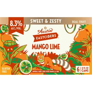 Austin Eastciders Mango Lime Imperial Hard Cider 6 pk Cans, 12 oz