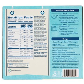 H-E-B Sauced Pesto Shrimp - Basil Parmesan, 14 oz