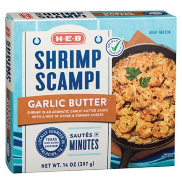 H-E-B Sauced Shrimp Scampi - Garlic Butter, 14 oz