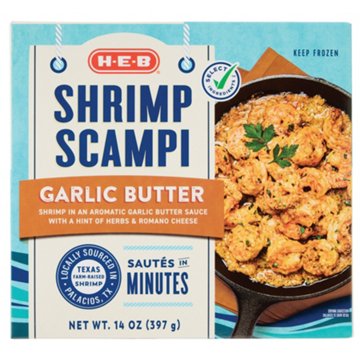 H-E-B Sauced Shrimp Scampi - Garlic Butter, 14 oz