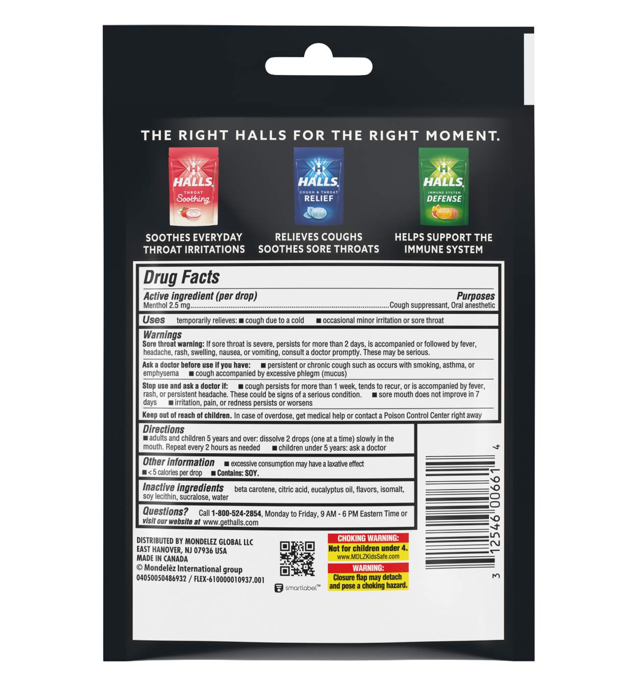 Halls Minis Sugar Free Cough & Throat Relief Drops - Honey Lemon, 2 pk; image 3 of 5