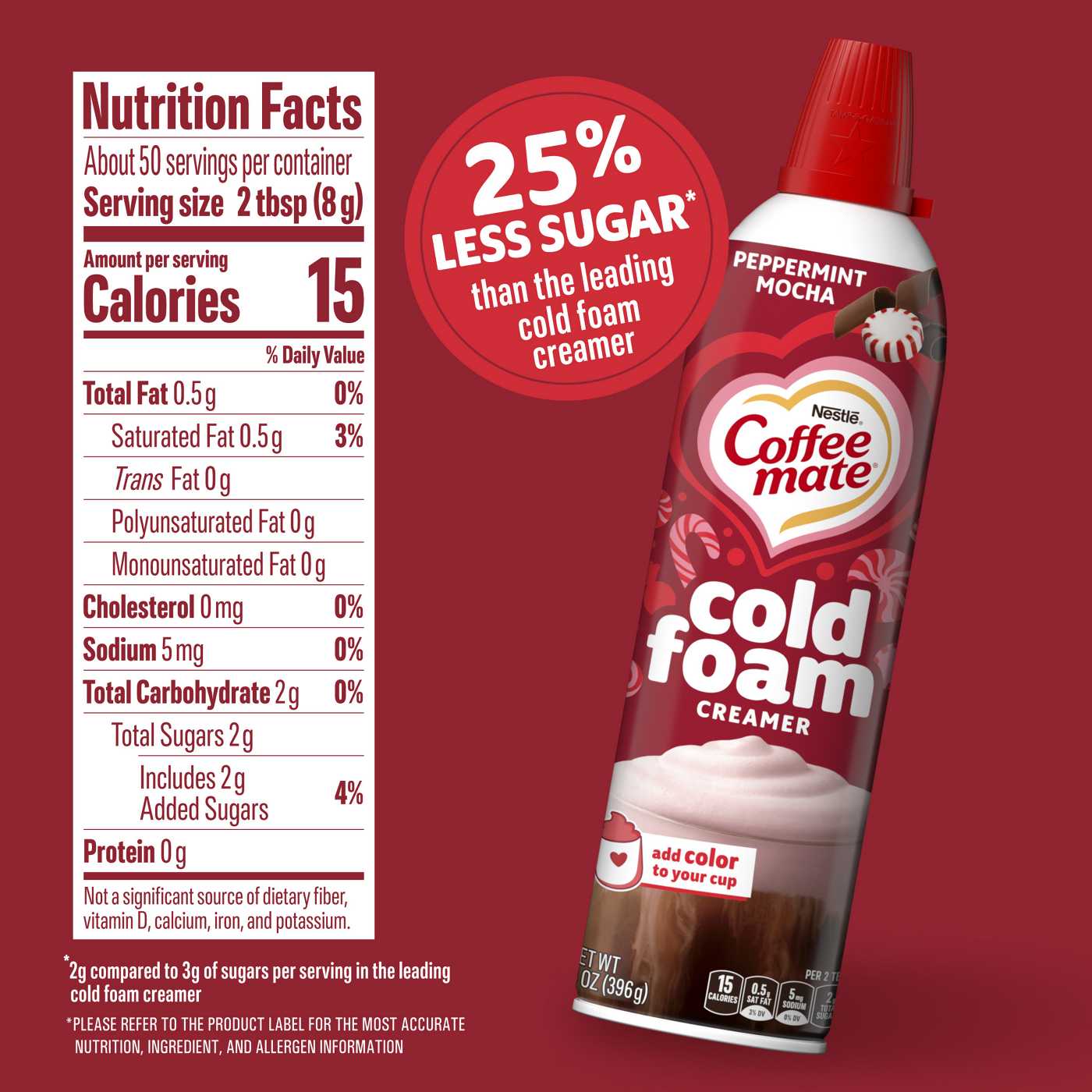 Nestle Coffee Mate Cold Foam Creamer - Peppermint Mocha; image 3 of 8