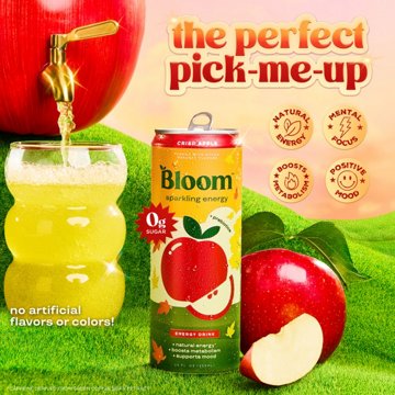 Bloom Zero Sugar Sparkling Energy Drink - Crisp Apple