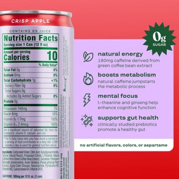 Bloom Zero Sugar Sparkling Energy Drink - Crisp Apple