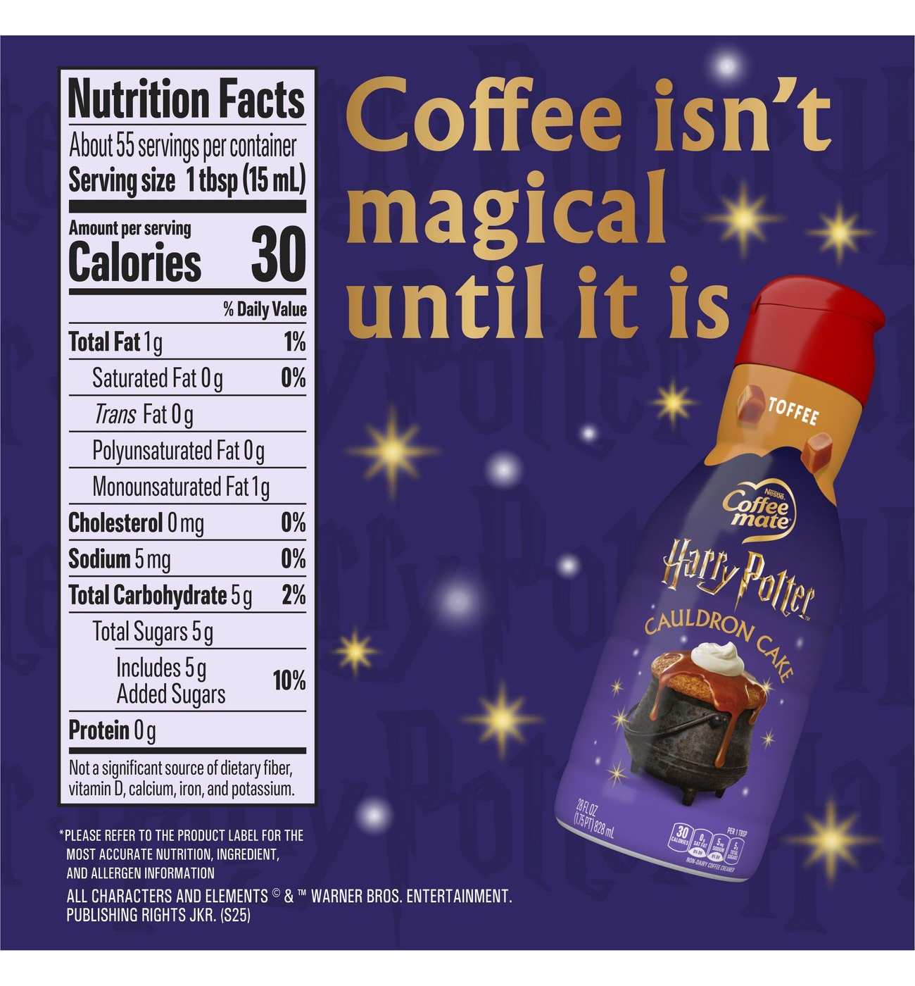 Nestle Coffee Mate Liquid Creamer - Harry Potter Toffee Cauldron Cake; image 6 of 8
