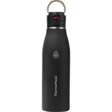 ThermoFlask Stainless Steel Traveler Bottle - Pitch Black, 25 oz