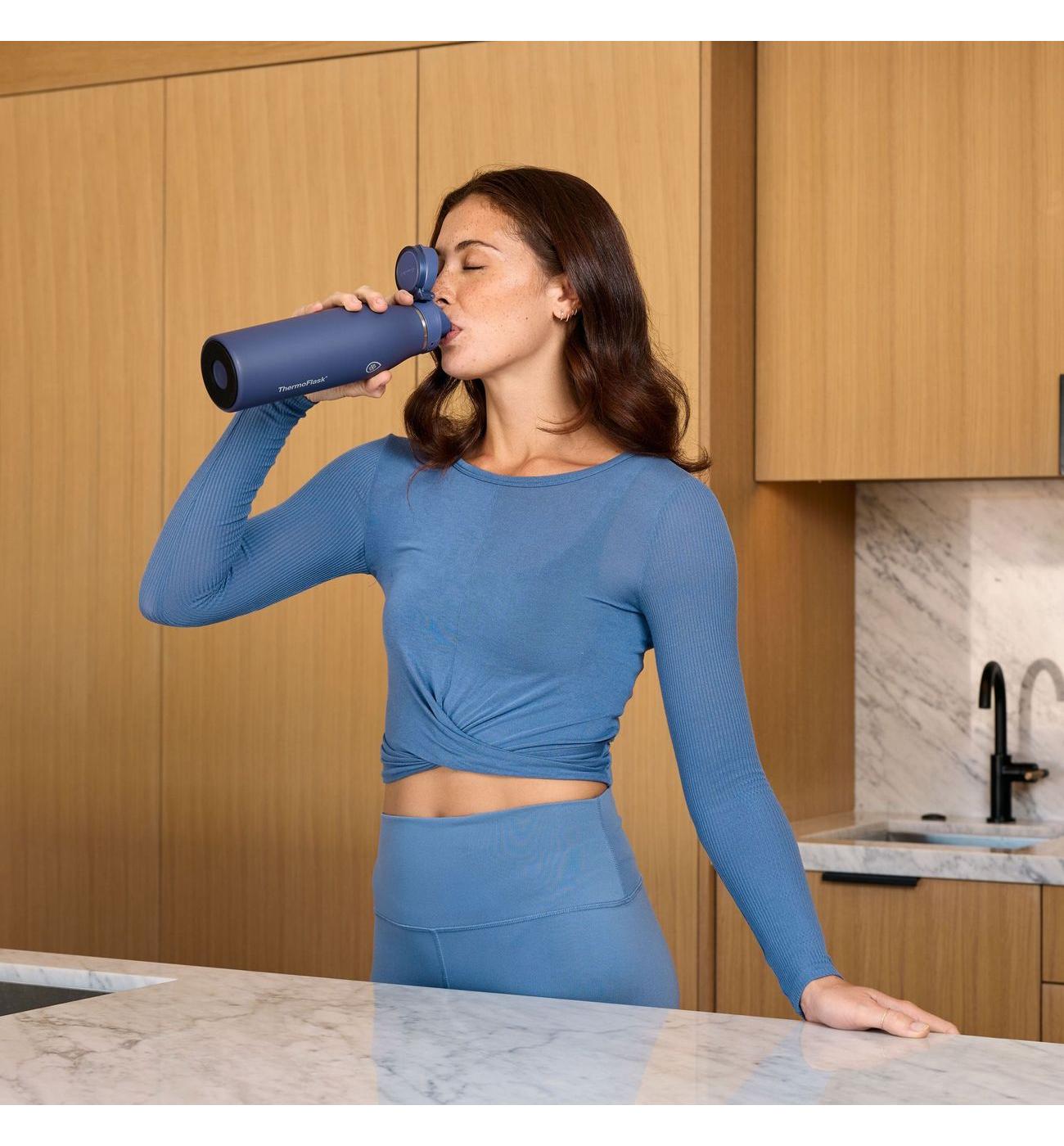 ThermoFlask Stainless Steel Traveler Bottle - Pitch Black; image 2 of 6