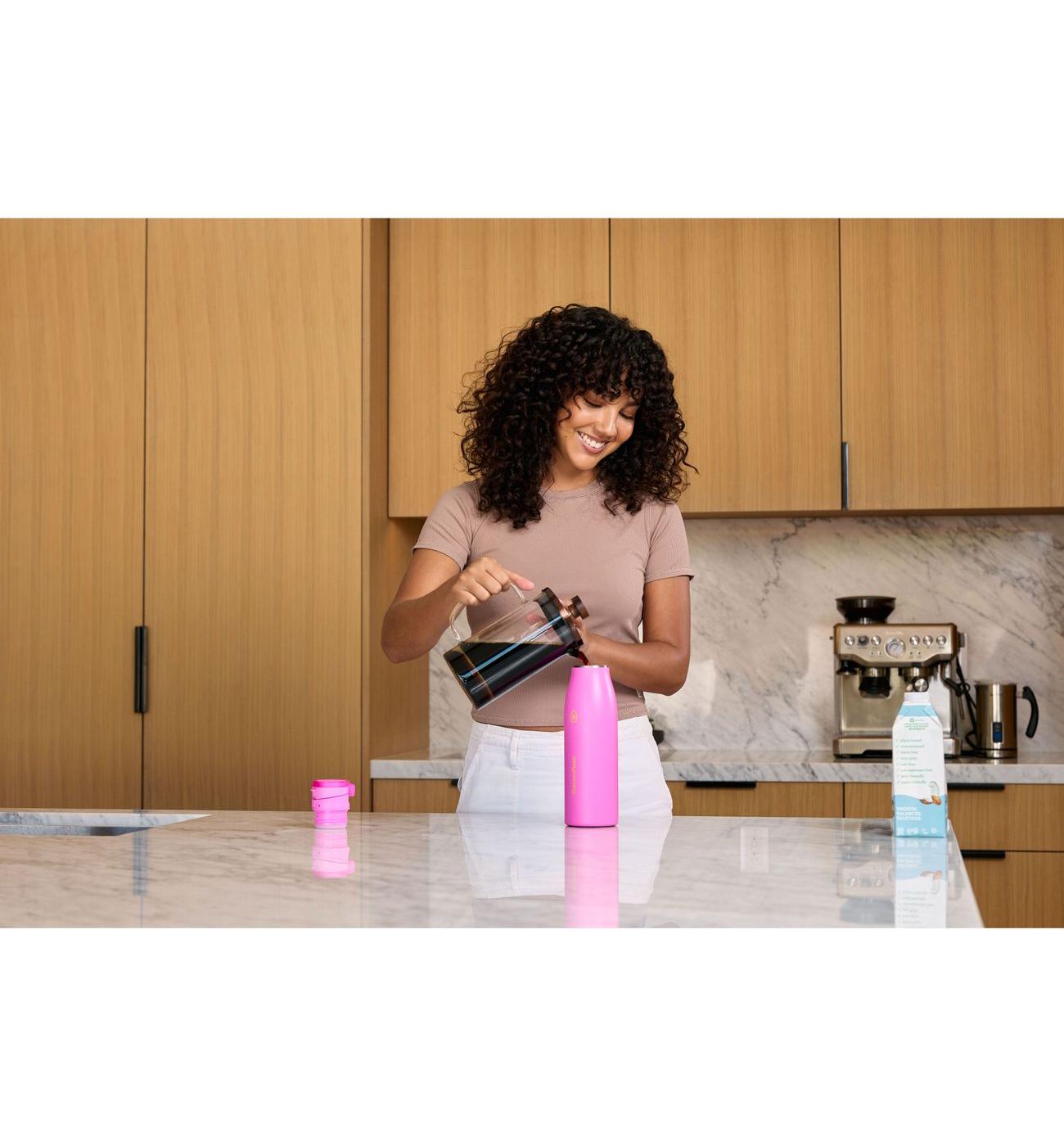 ThermoFlask Stainless Steel Traveler Bottle - Shocking Pink; image 2 of 5