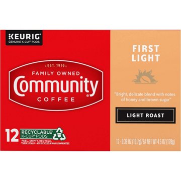 Community Coffee First Light Light Roast Single Serve Coffee K Cups