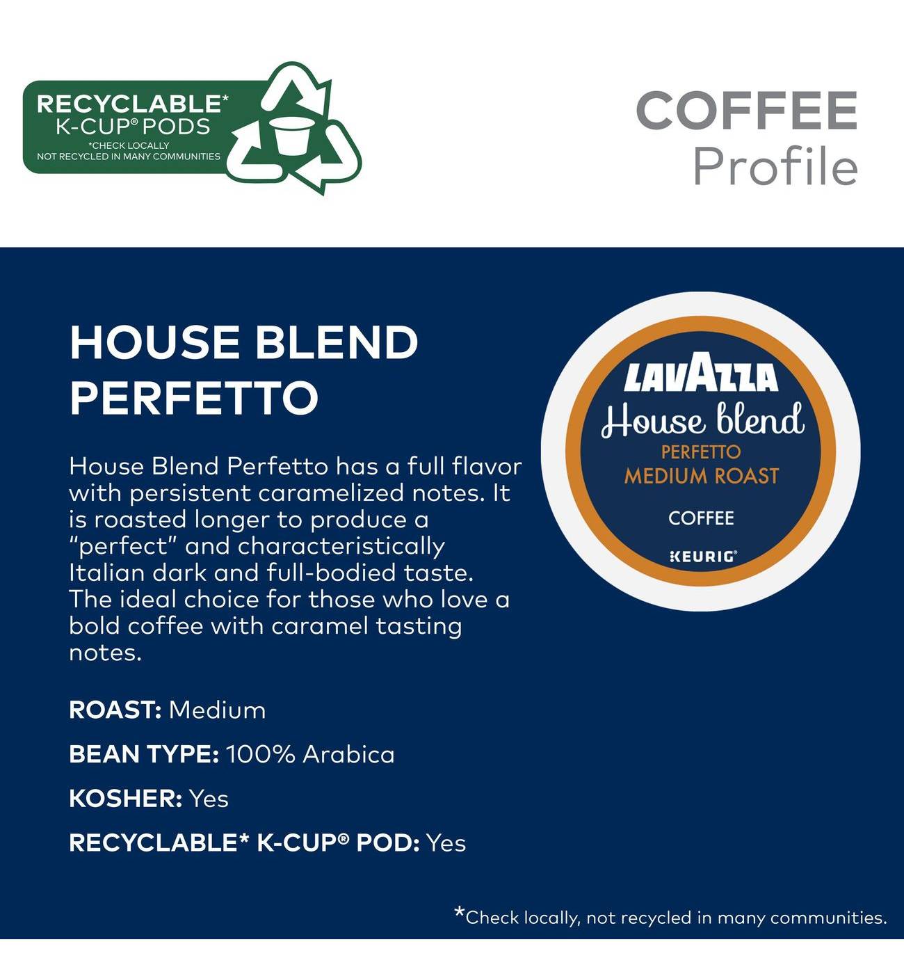 Lavazza House Blend Perfetto Medium Roast Single-Serve K-Cup Pods; image 6 of 7