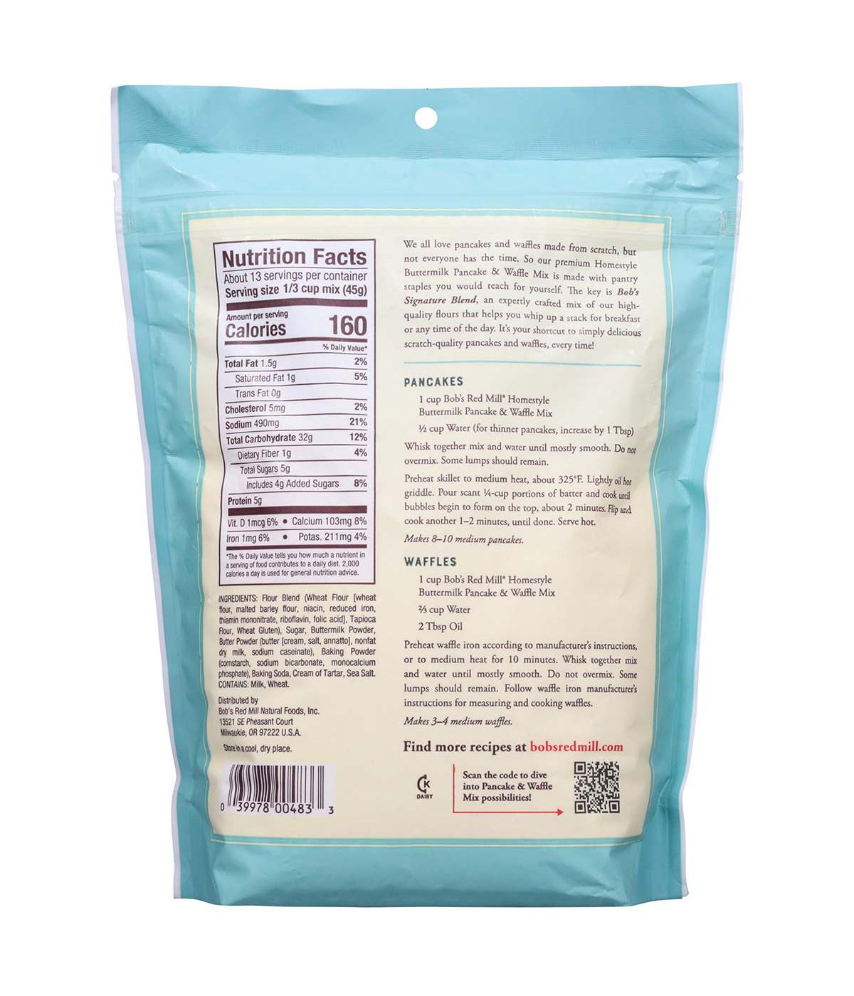 Bob's Red Mill Homestyle Buttermilk Pancake & Waffle Mix ; image 4 of 4