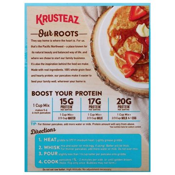 Krusteaz 15g Protein Buttermilk Pancake Mix, 20 oz