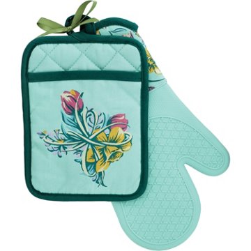 Destination Holiday Easter Oven Mitt Set - Floral Texas