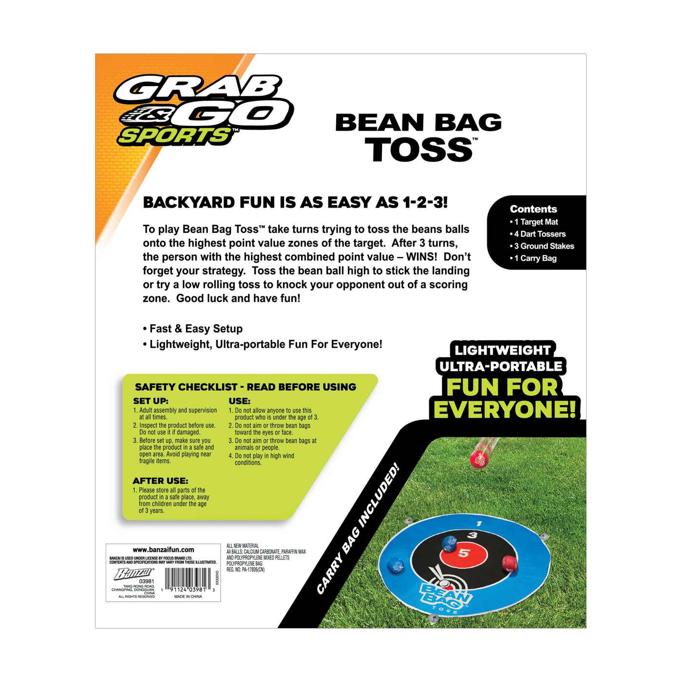 Banzai Bean Bag Toss Lawn Game; image 3 of 4