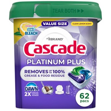 Cascade Platinum Plus Dishwasher Detergent Pods - Lemon Scent
