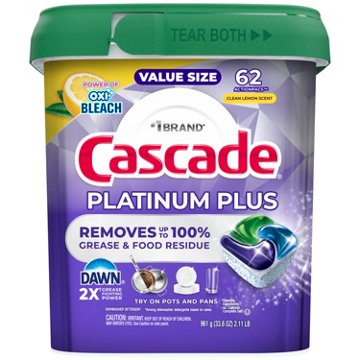 Cascade Platinum Plus Dishwasher Detergent Pods - Lemon Scent