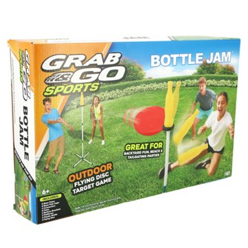 Banzai Bottle Jam Flying Disc Lawn Game