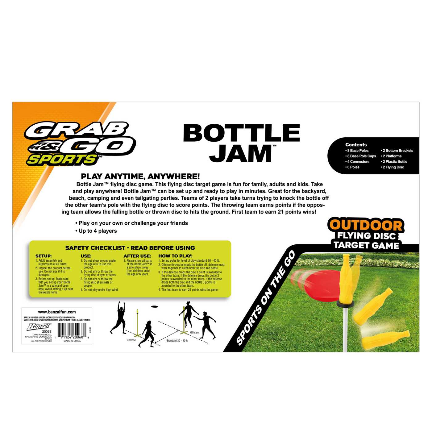 Banzai Bottle Jam Flying Disc Lawn Game; image 6 of 9