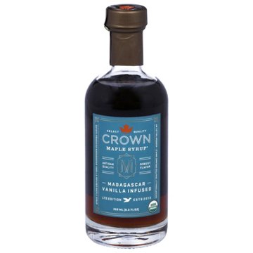 Crown Maple Madagascar Vanilla Infused Maple Syrup, 8.5 oz