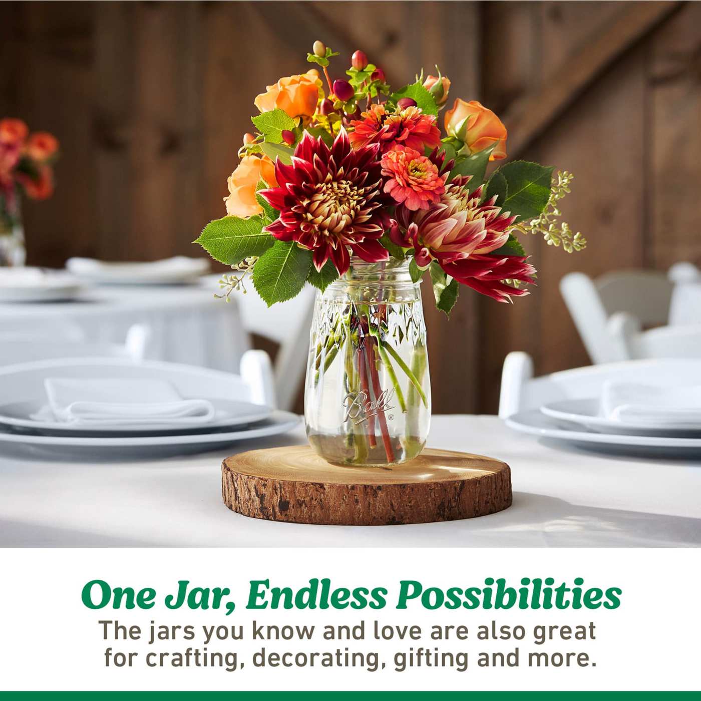 Ball Wide Mouth Half Gallon Mason Jars; image 2 of 3