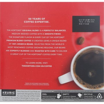 Tim Hortons Original Blend Medium Roast Single Serve Coffee K Cups