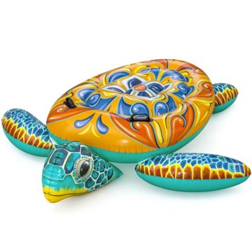 H2OGO! Mediterranean Turtle Ride-On Pool Float, 6' x 5.6'
